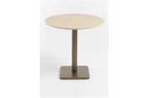 Coco Maison Brest bistrotafel Travertine D80cm Goud 